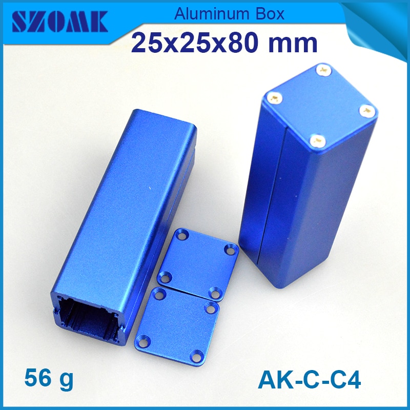 알루미늄 프로젝트 박스 페달 인클로저, 25(h)x25(w)x80(l)mm 전자 Pcb 설계 인클로저